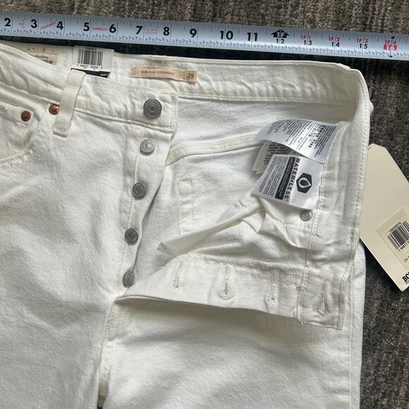 Levi's Ribcage Straight Ankle White Jeans, NWT, Size 29 x 27 (8), NWT - Picture 10 of 10